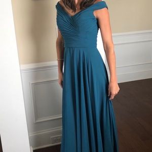 Teal Formal floor length dress